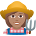 👩🏽‍🌾 woman farmer: medium skin tone display on JoyPixels